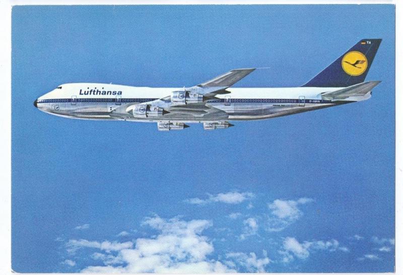 Lufthansa Boeing 747 Specifications c 1979 4X6 Jet Airplane