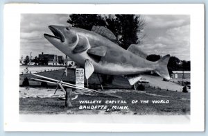 Baudette Minnesota Postcard RPPC Photo Walleye Capital Of The World 1959 Vintage