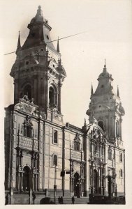 RPPC CATHEDRAL CHURCH PERU REAL PHOTO POSTCARD (c. 1920s)