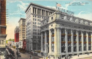 Los Angeles California 1924 Postcard Pacific Mutal L.A. 82 Sixth Street at Olive