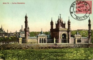 malta, MARSA, Turkish Cemetery, Architect Emanuel Galizia (1913) Postcard