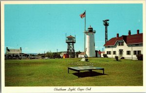 Chatham Lighthouse and Coast Guard Station Cape Cod, MA Vintage Postcard E77