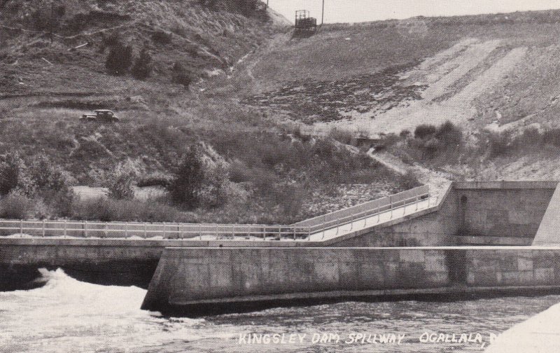 Nebraska Ogallala Kingsley Dam Spillway Real Photo