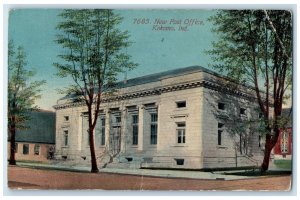 1913 New Post Office Exterior Building Kokomo Indiana Vintage Antique Postcard 