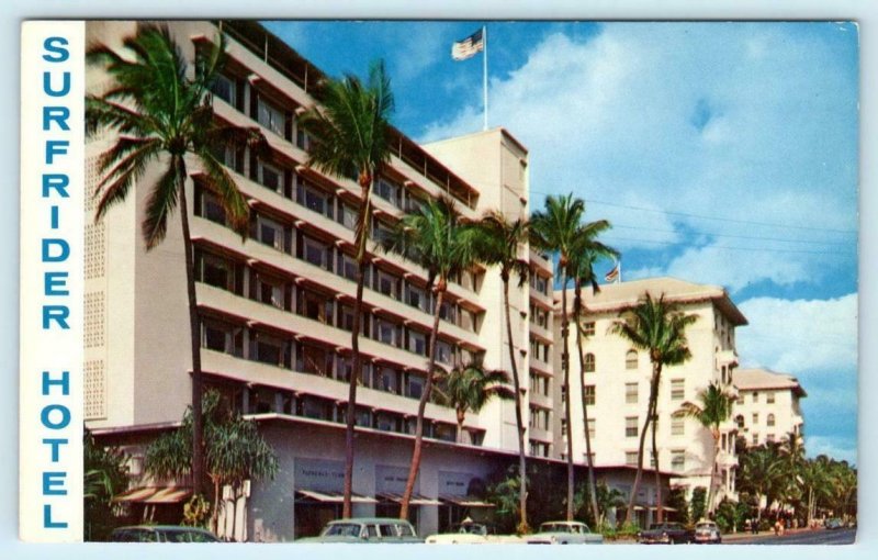 WAIKIKI, Hawaii Honolulu HI ~ SURFRIDER HOTEL & Moana Hotel c1950s  Postcard