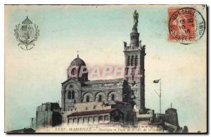 Old Postcard Marseille Basilica and Vigie N. D. Guard