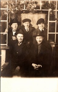 RPPC Five Young Men Kregel Photo Parlor St Paul Minneapolis Minnesota~135626