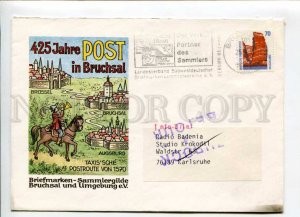421880 GERMANY 1995 year 425 years post in Bruchsal real posted COVER