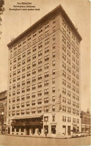 Automobiles Birmingham Alabama Redmont Hotel roadside 1930s Postcard 20-8232