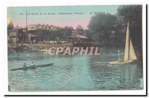 The banks of the Marne Postcard Old Restaurant Couvert Joinville