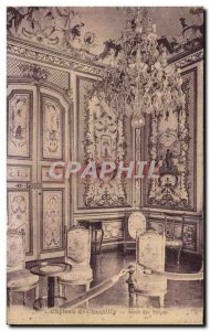 Old Postcard Chateau de Chantilly Lounge monkeys