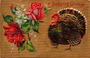Thanksgiving Greetings With Turkey 1909