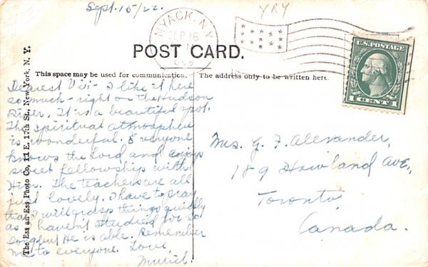 Christian Alliance Nyack, New York Postcard