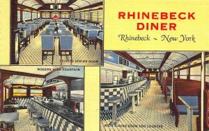 Rhinebeck NY Diner Multi-View Curt Teich Linen Postcard