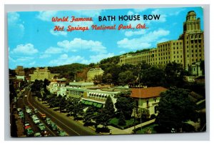 Vintage 1977 Postcard Bath House Row Hot Springs National Park Arkansas