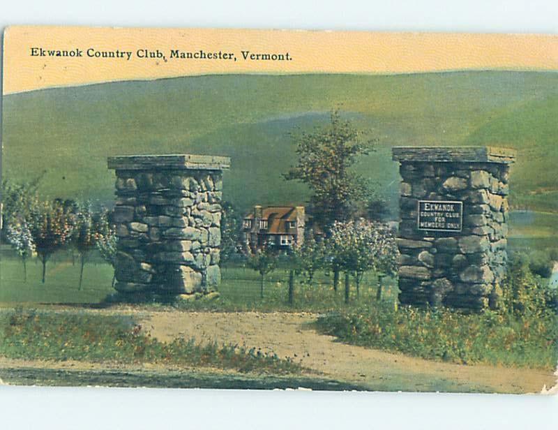 Divided-Back COUNTRY CLUB ENTRANCE Manchester Vermont VT H6786