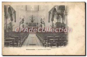 Postcard Old Villemomble Interior of the Church