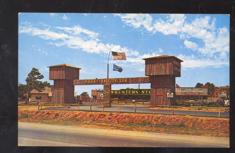 OKLAHOMA CITY OKLAHOMA FRONTIER CITY USA ROUTE 66 ADVERTISING POSTCARD OKLA.