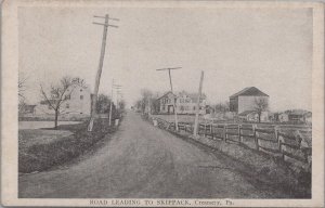 Postcard Road Leading to Skippack Creamery PA