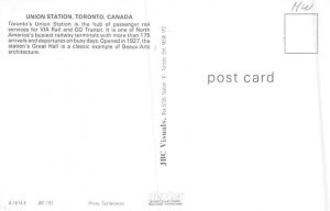 Union station Toronto, Canada Railroad, Misc. Unused 