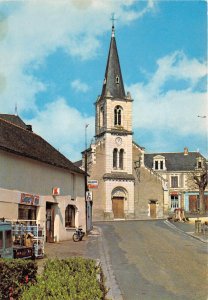 US27 gas station France Indre et Loire Marigny Marmande rue  l'Eglise clocktower