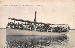 Culver Indiana Lake Maxinkuckee Steamer Vintage Postcard AA57590