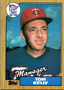 1987 Topps Baseball Card Tom Kelly Manager Minnesota Twins sun0743