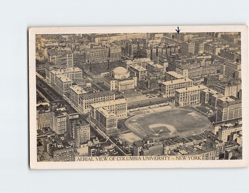 Postcard Aerial View Of Columbia University, New York City, New York