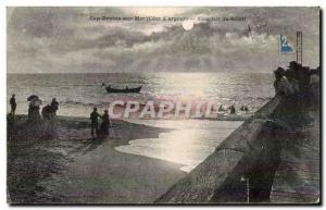 Capbreton Sea - Sunset - Old Postcard