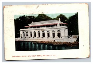 Vintage 1910 Postcard New Boat House, Prospect Park, Brooklyn, New York City