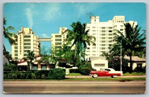 1956  Miami Beach   Florida  The Frontenac & Martinique Hotels    Postcard