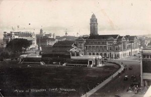 Singapore Malaysia Birds Eye View Real Photo Vintage Postcard AA76