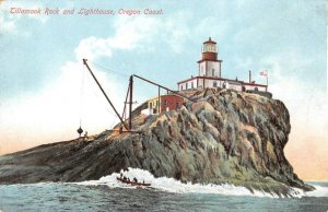 Tillamook Rock & Lighthouse, Oregon Coast c1910s Vintage Postcard