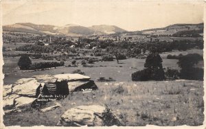 J61/ Lebanon Valley New York RPPC Postcard c1910 Birdseye Church 203