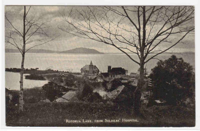 Lake Rotorua Panorama North Island New Zealand postcard