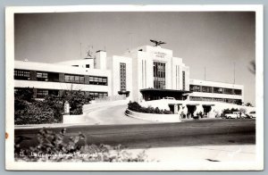 Postcard RPPC c1950s Queens New York LaGuardia Airport Terminal Photo by Enell