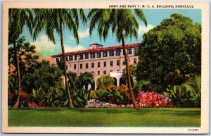 VINTAGE POSTCARD ARMY AND NAVY Y.M.C.A. BUILDING AT HONOLULU HAWAII