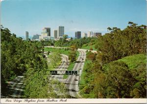 San Diego CA California from Balboa Park c1980 Vintage Postcard D92