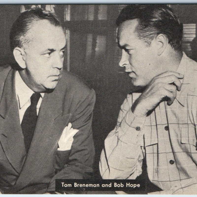 c1940s Hollywood, Los Angeles, CA Tom Breneman & Bob Hope ABC Radio Star PC A325