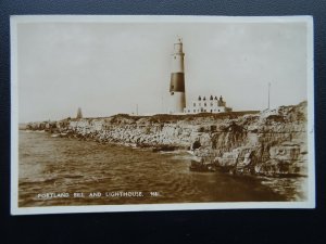 Dorset PORTLAND BILL & LIGHTHOUSE c1935 RP Postcard by J. Salmon 9681