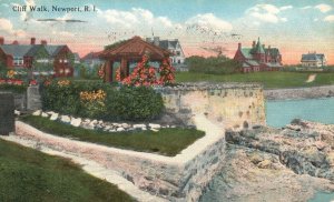 Vintage Postcard 1916 Cliff Walk Newport Rhode Island RI