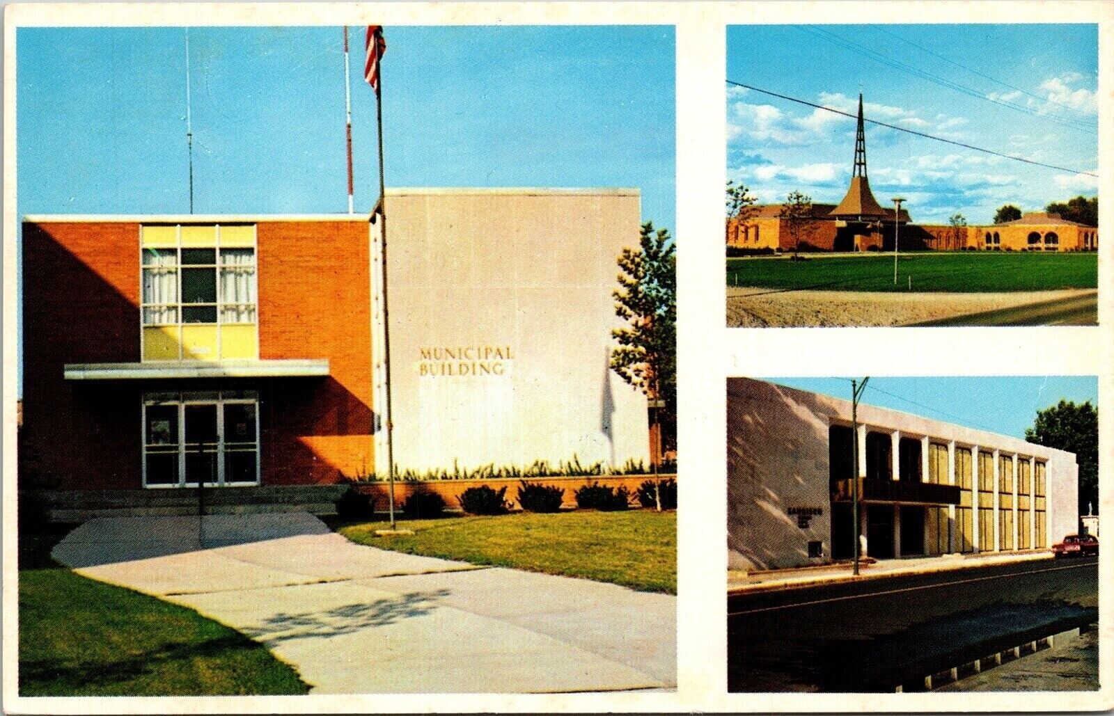 Fostoria Municipal Building Multiview Postcard VTG UNP Vitage Unused WB