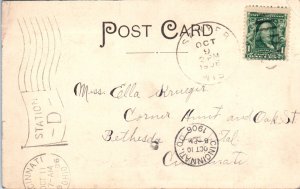 1900s High School Building Sturgeon Bay Wisconsin Postcard