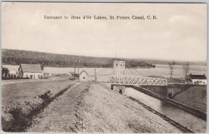 St. Peters Canal Entrance to Bras d'Or Lakes Nova Scotia NS Postcard H75