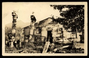 ABRO US 1936 RPPC Chief Shakes House Wrangell Alaska Postmarked SITKA