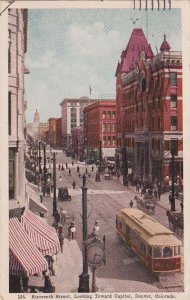 Postcard Sixteenth Street Looking Toward Capitol Denver CO