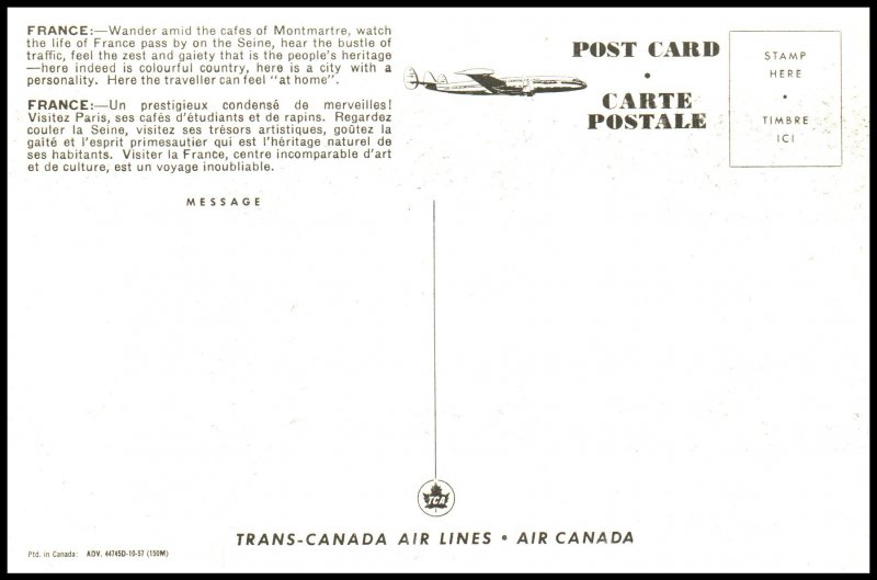 Trans Canada Air Lines Advertising