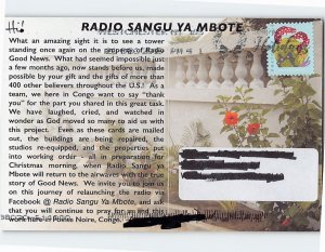 Postcard RSM FM 102, Radio Sangu Ya Mbote, Pointe-Noire, Republic of Congo