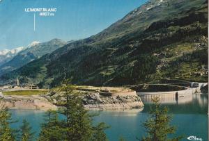 BF19542 le village le barrage et le lac tignes france  front/back image