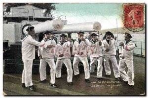 Old Postcard Army Life Marine Boxing On guard